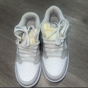 Nike White and Light Gray Sneakers
